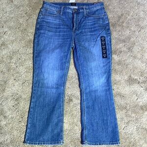 BNWT Jcrew Mid-Rise Flare Crop Jeans in all day stretch size 31